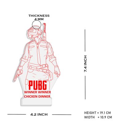 PUBG Led Night Lamp Multicolored Light Gift For PUBG Lover & Game Room Decor